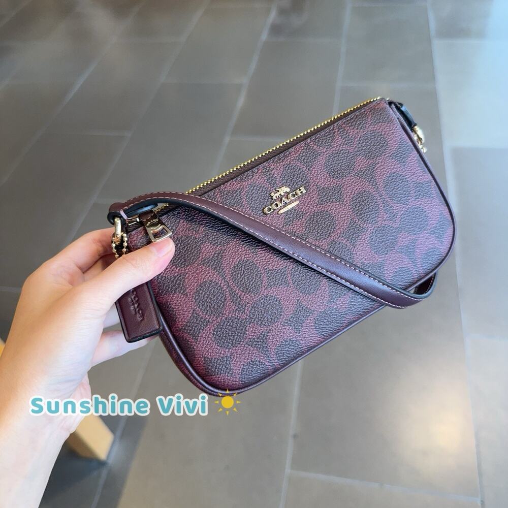 NWT Coach Nolita 19 Signature Canvas CW426, IM/BLACK CURRANT